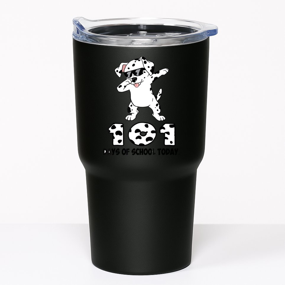 101 Days Of School Dabbing Dalmation Dog Teachers Tumbler