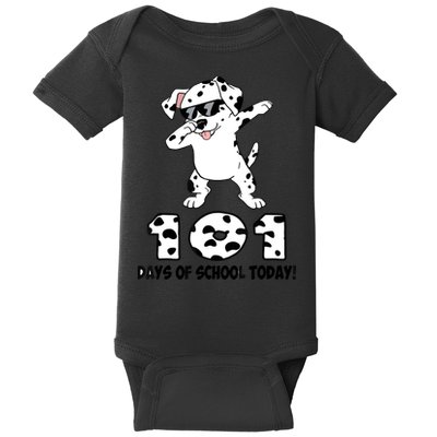 101 Days Of School Dabbing Dalmation Dog Teachers Baby Bodysuit