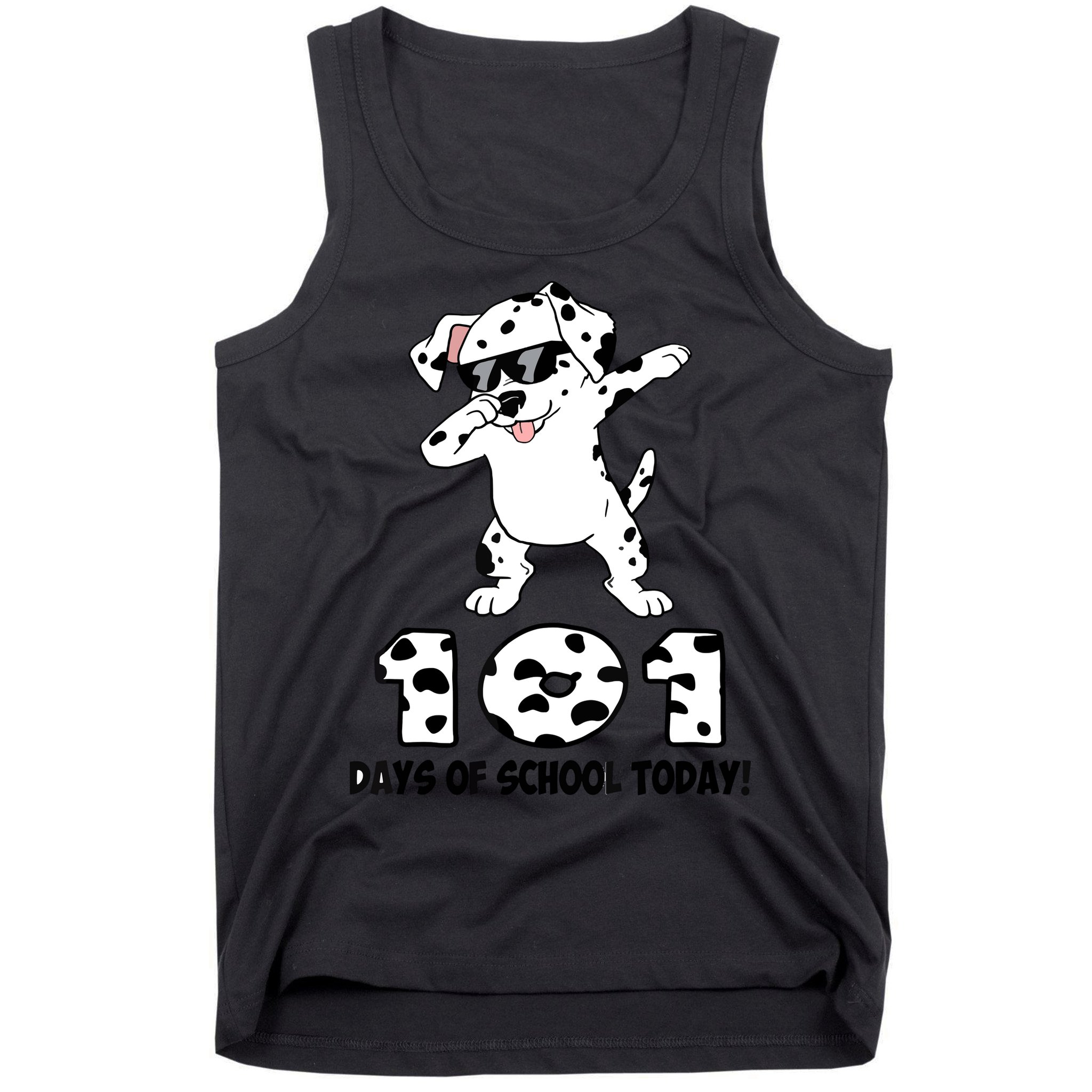 101 Days Of School Dabbing Dalmation Dog Teachers Tank Top