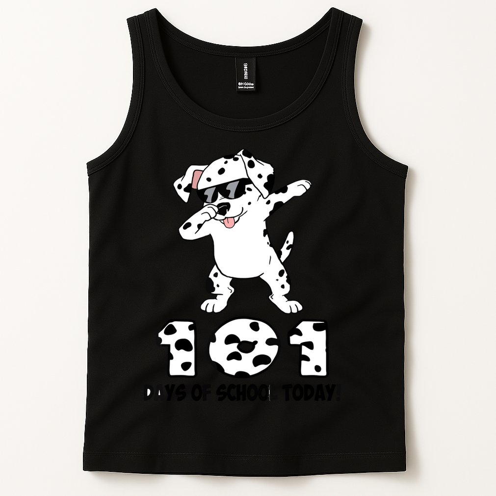 101 Days Of School Dabbing Dalmation Dog Teachers Tank Top