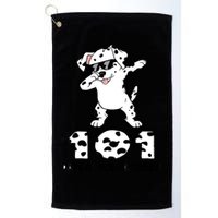 101 Days Of School Dabbing Dalmation Dog Teachers Golf Towel