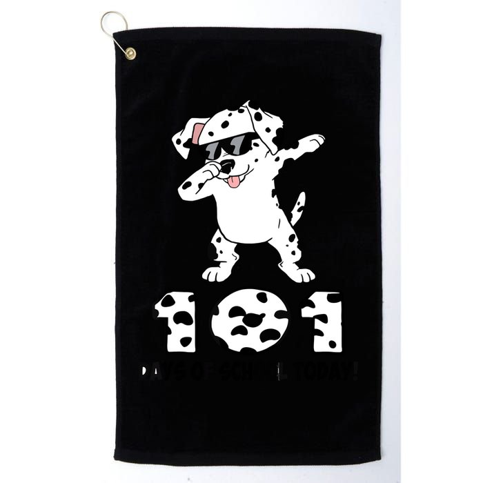 101 Days Of School Dabbing Dalmation Dog Teachers Golf Towel