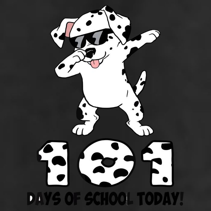 101 Days Of School Dabbing Dalmation Dog Teachers Golf Towel