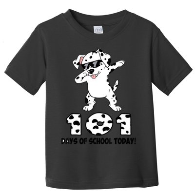 101 Days Of School Dabbing Dalmation Dog Teachers Toddler T-Shirt