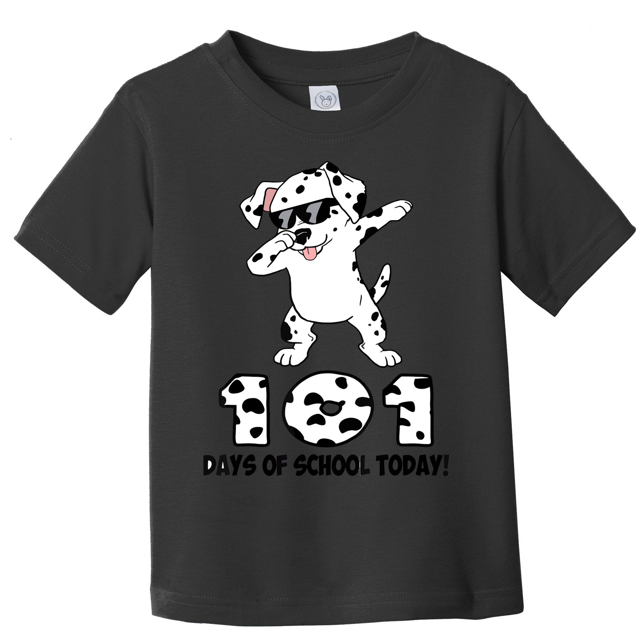 101 Days Of School Dabbing Dalmation Dog Teachers Toddler T-Shirt