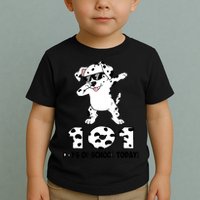 101 Days Of School Dabbing Dalmation Dog Teachers Toddler T-Shirt
