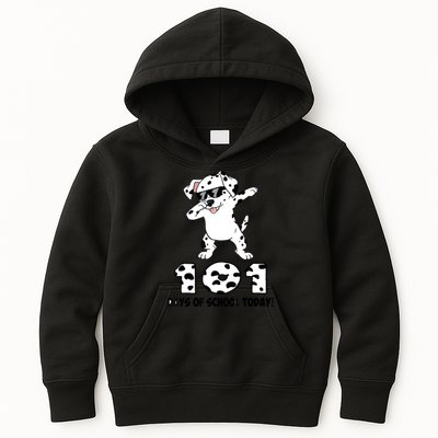 101 Days Of School Dabbing Dalmation Dog Teachers Kids Hoodie