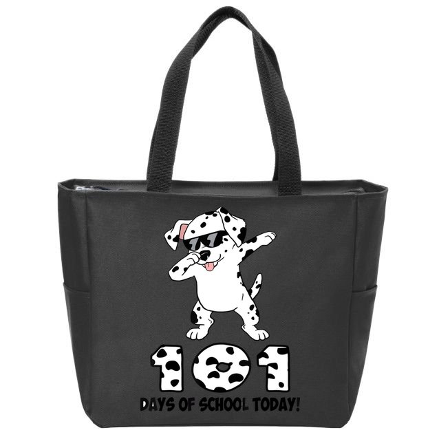 101 Days Of School Dabbing Dalmation Dog Teachers Zip Tote Bag