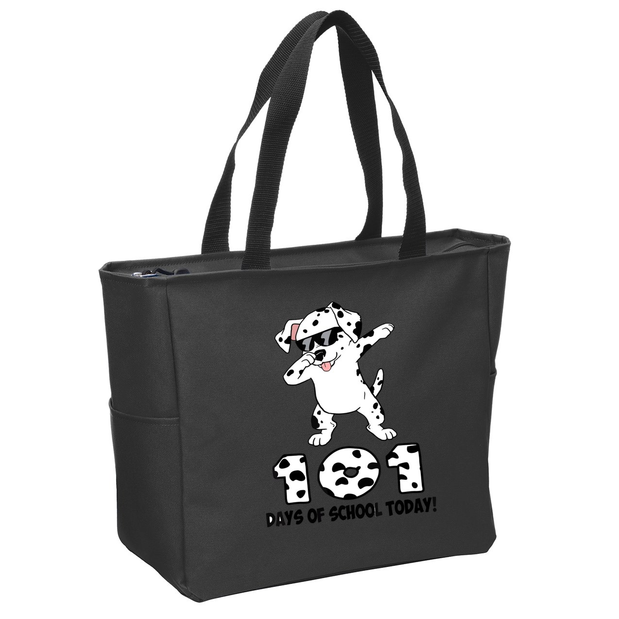 101 Days Of School Dabbing Dalmation Dog Teachers Zip Tote Bag