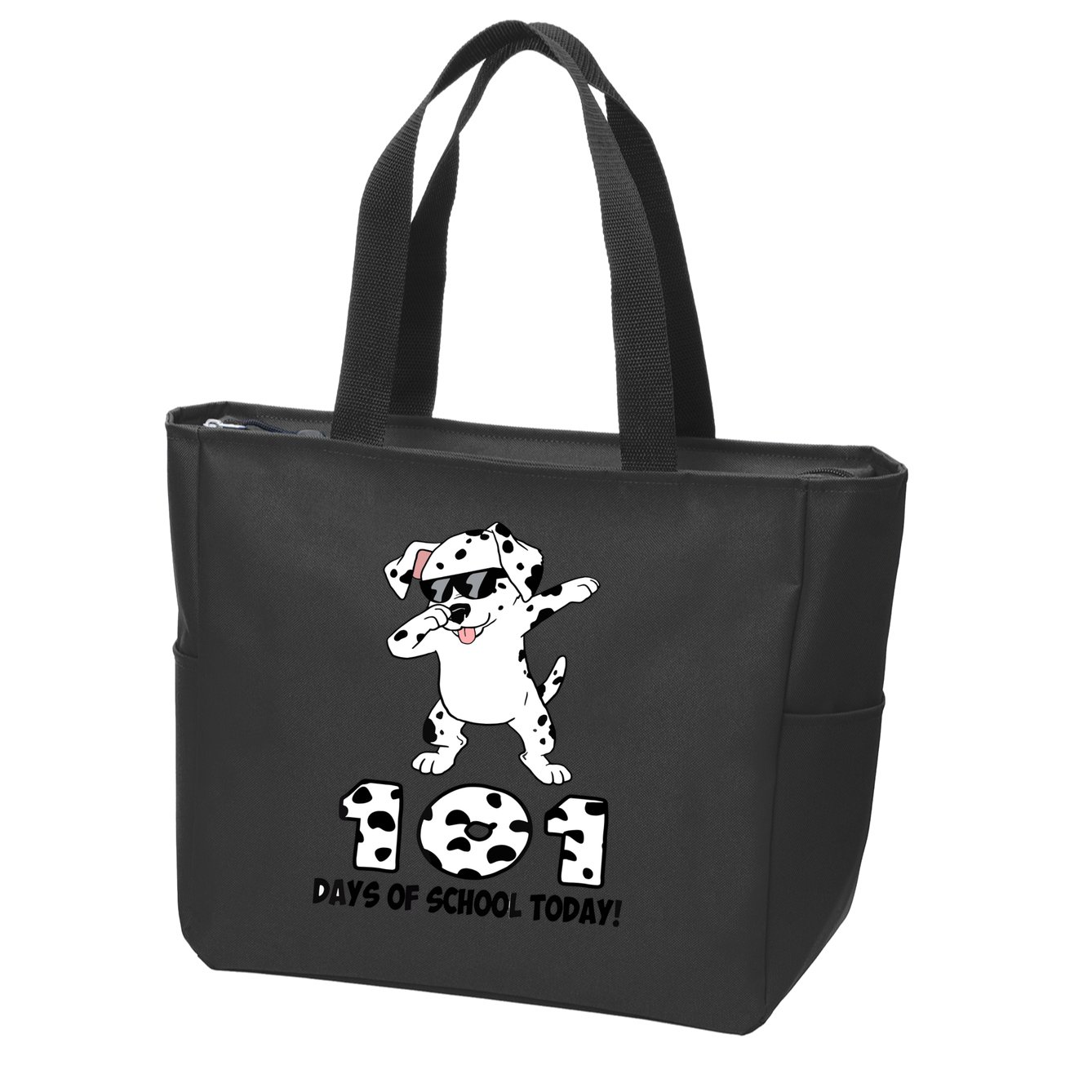 101 Days Of School Dabbing Dalmation Dog Teachers Zip Tote Bag
