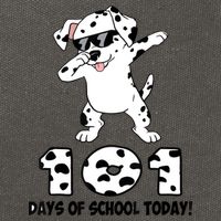 101 Days Of School Dabbing Dalmation Dog Teachers Cotton Canvas Backpack