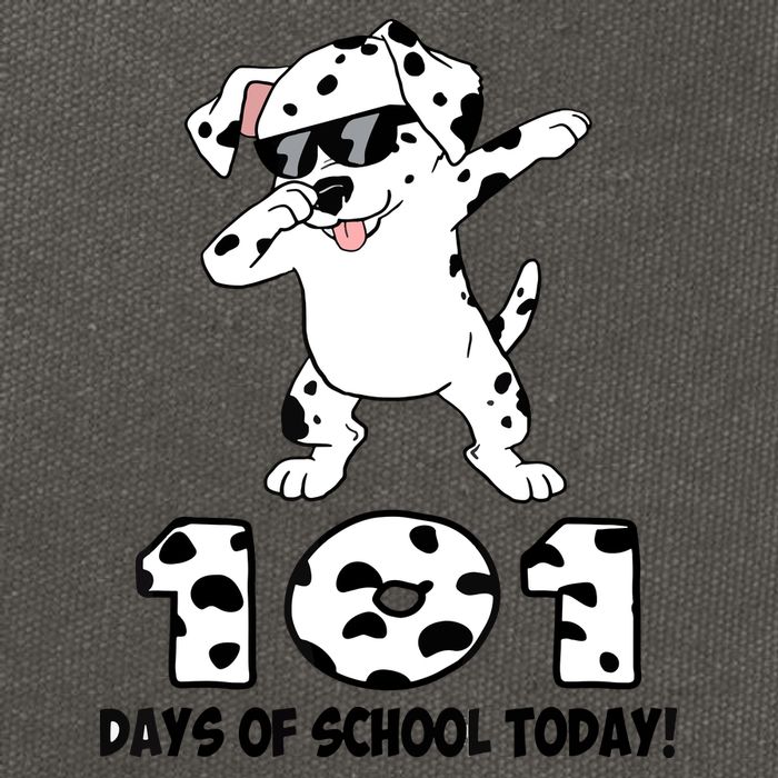 101 Days Of School Dabbing Dalmation Dog Teachers Cotton Canvas Backpack