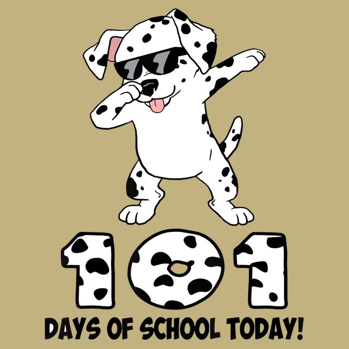 101 Days Of School Dabbing Dalmation Dog Teachers Cooling Performance Crew T-Shirt