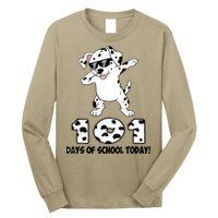 101 Days Of School Dabbing Dalmation Dog Teachers Long Sleeve Shirt