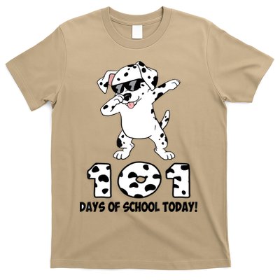 101 Days Of School Dabbing Dalmation Dog Teachers T-Shirt