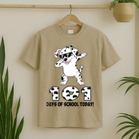 101 Days Of School Dabbing Dalmation Dog Teachers T-Shirt
