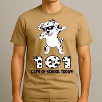 101 Days Of School Dabbing Dalmation Dog Teachers T-Shirt
