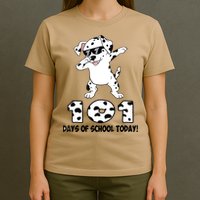 101 Days Of School Dabbing Dalmation Dog Teachers T-Shirt