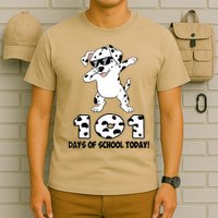 101 Days Of School Dabbing Dalmation Dog Teachers T-Shirt
