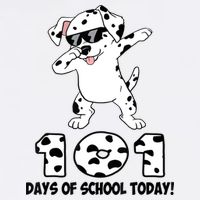 101 Days Of School Dabbing Dalmation Dog Teachers Garment-Dyed Sweatshirt