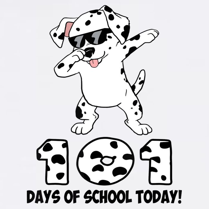 101 Days Of School Dabbing Dalmation Dog Teachers Garment-Dyed Sweatshirt