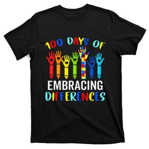 100 Days Of Embracing Differences Autism Awareness Teacher Gift T-Shirt