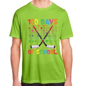 100 Days Of School Teacher Student Ice Hockey Gift Adult ChromaSoft Performance T-Shirt