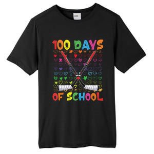 100 Days Of School Teacher Student Ice Hockey Gift Tall Fusion ChromaSoft Performance T-Shirt