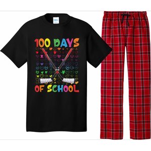 100 Days Of School Teacher Student Ice Hockey Gift Pajama Set