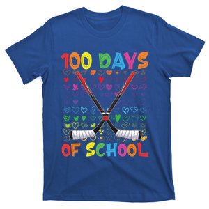 100 Days Of School Teacher Student Ice Hockey Gift T-Shirt