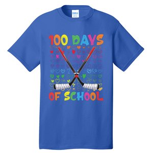 100 Days Of School Teacher Student Ice Hockey Gift Tall T-Shirt