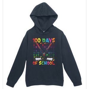 100 Days Of School Teacher Student Ice Hockey Gift Urban Pullover Hoodie