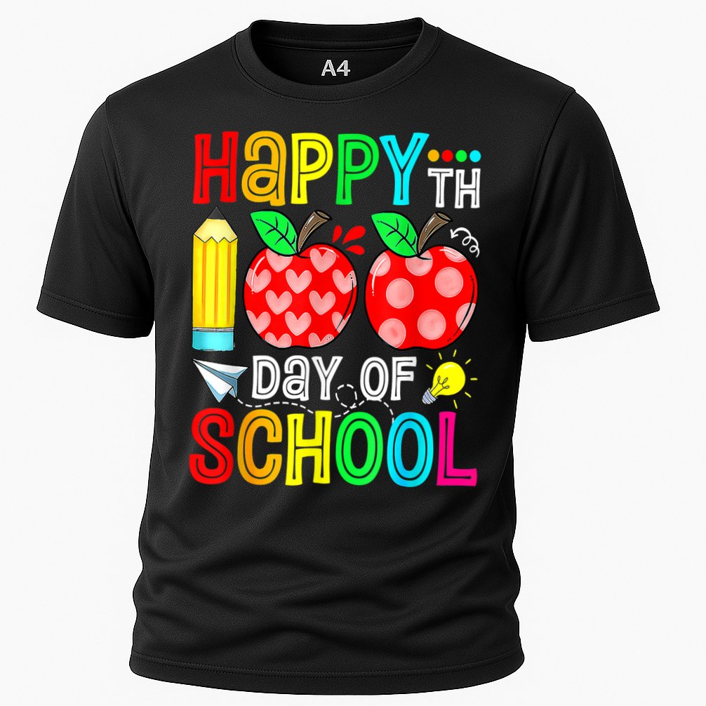 100th Day Of School Teachers Costume 100 Days Students Gift Cooling Performance Crew T-Shirt