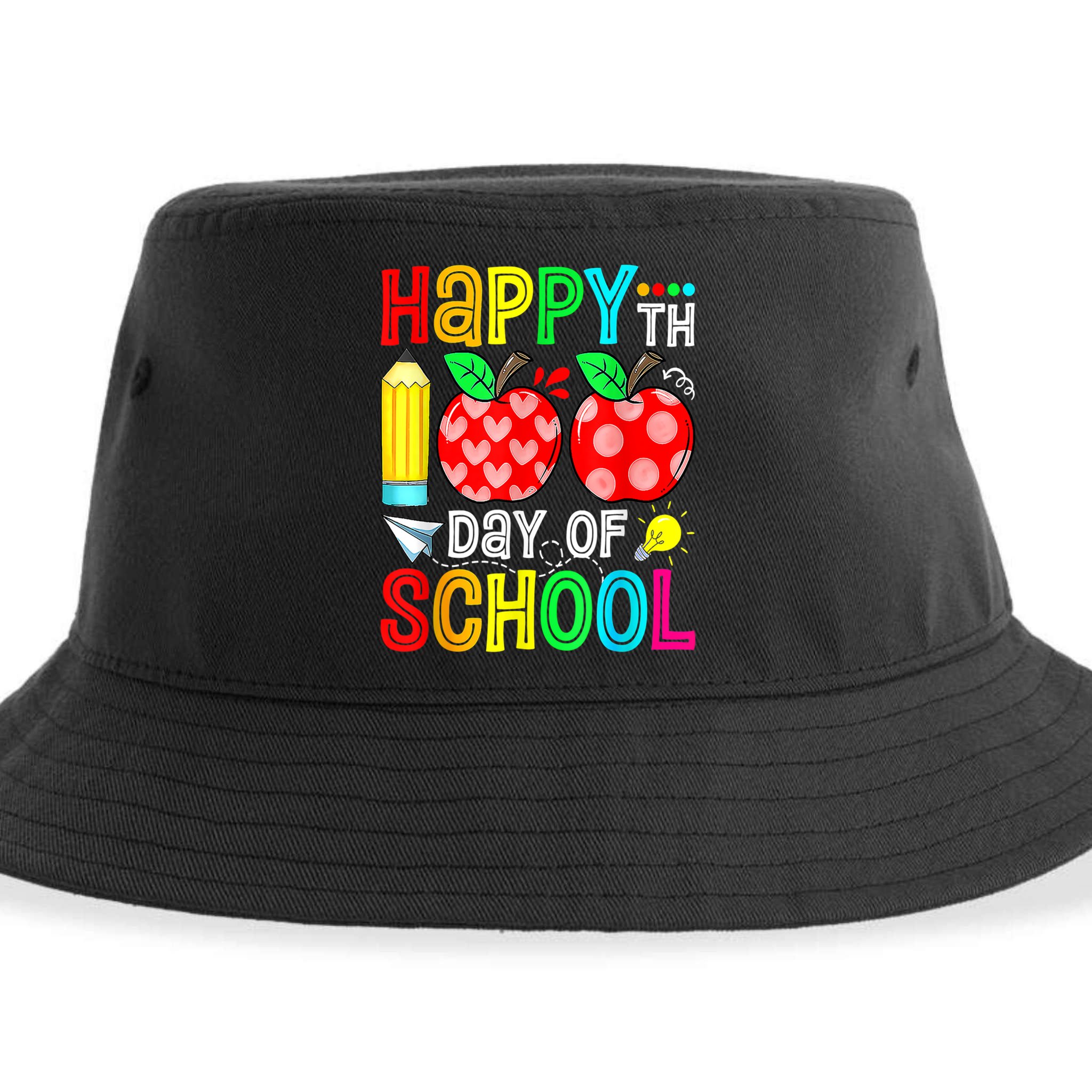 100th Day Of School Teachers Costume 100 Days Students Gift Sustainable Bucket Hat