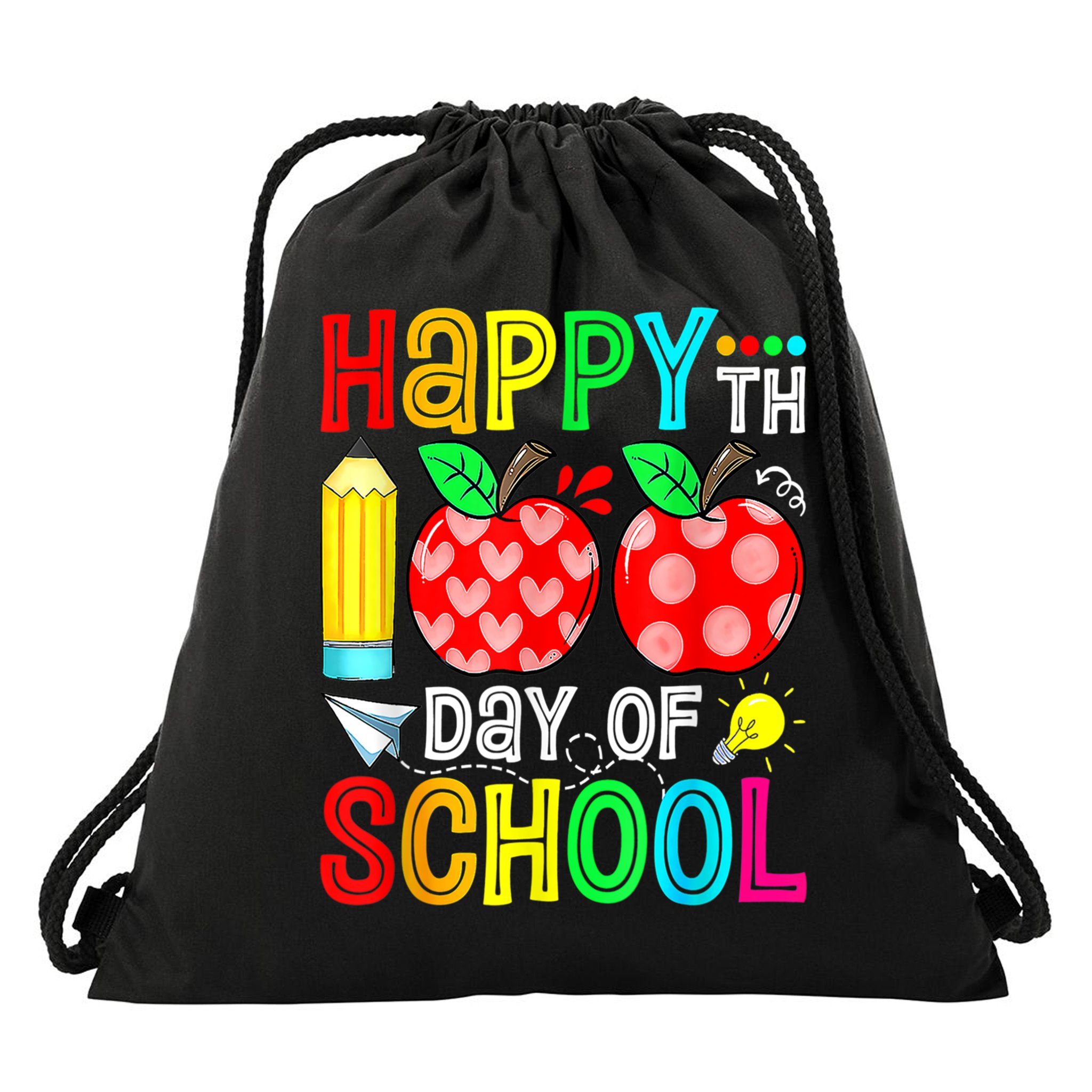 100th Day Of School Teachers Costume 100 Days Students Gift Drawstring Bag