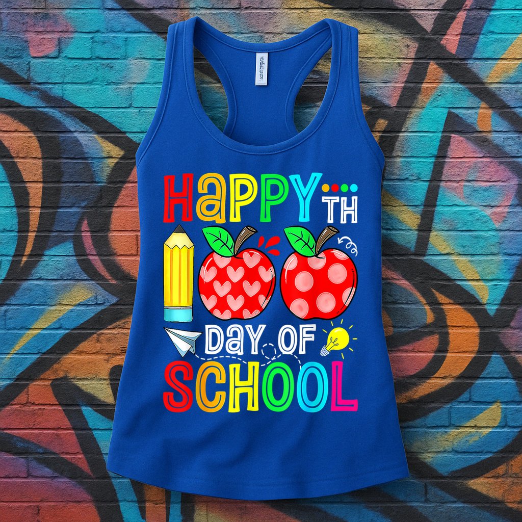 100th Day Of School Teachers Costume 100 Days Students Gift Womens Tank Top