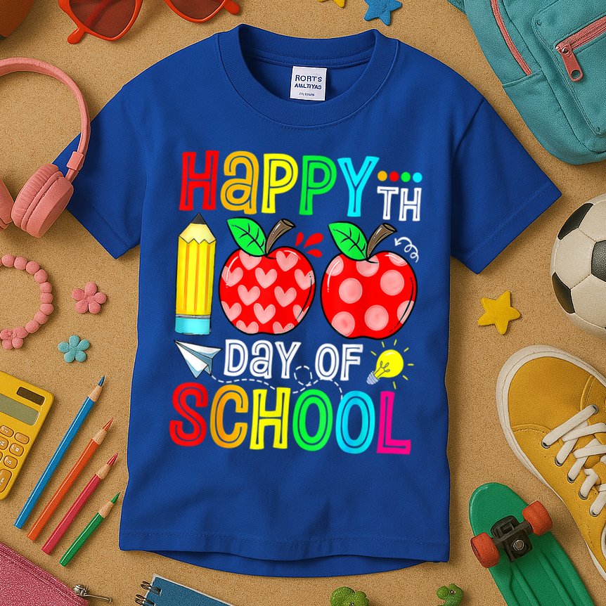 100th Day Of School Teachers Costume 100 Days Students Gift Kids T-Shirt