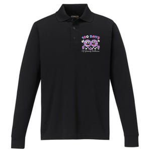 100 Days Of Glowing Brilliance 100th Day Of School Boy Performance Long Sleeve Polo