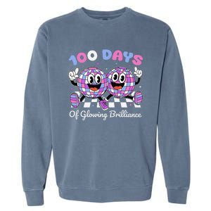 100 Days Of Glowing Brilliance 100th Day Of School Boy Garment-Dyed Sweatshirt