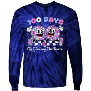 100 Days Of Glowing Brilliance 100th Day Of School Boy Tie-Dye Long Sleeve Shirt