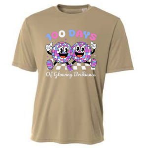 100 Days Of Glowing Brilliance 100th Day Of School Boy Cooling Performance Crew T-Shirt