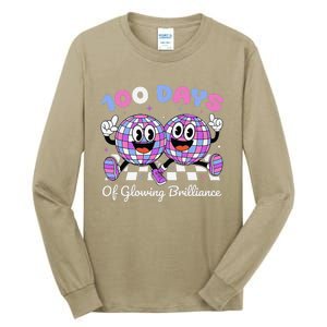 100 Days Of Glowing Brilliance 100th Day Of School Boy Tall Long Sleeve T-Shirt