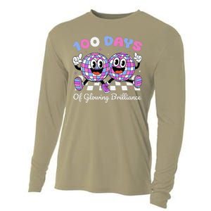 100 Days Of Glowing Brilliance 100th Day Of School Boy Cooling Performance Long Sleeve Crew