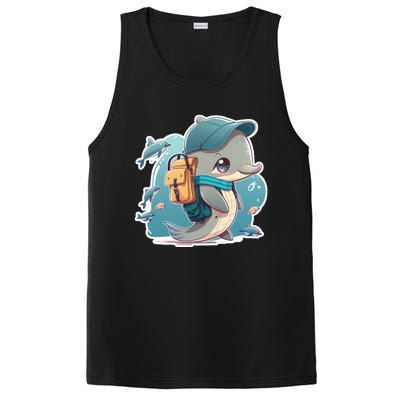 100 Days Of School Dolphin Smarter Gift PosiCharge Competitor Tank