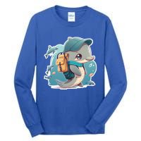 100 Days Of School Dolphin Smarter Gift Tall Long Sleeve T-Shirt