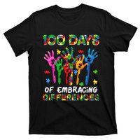 100 Days Of Embracing Differences Autism Awareness Teacher T-Shirt