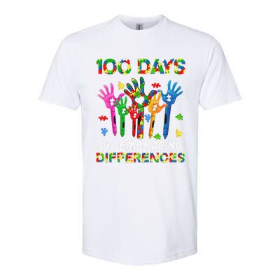 100 Days Of Embracing Differences Autism Awareness Teacher Softstyle CVC T-Shirt