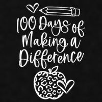 100 Days Of Making A Difference 100 Days Of School Ladies PosiCharge Tri-Blend Wicking Tank