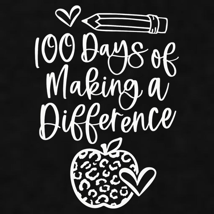 100 Days Of Making A Difference 100 Days Of School Ladies PosiCharge Tri-Blend Wicking Tank
