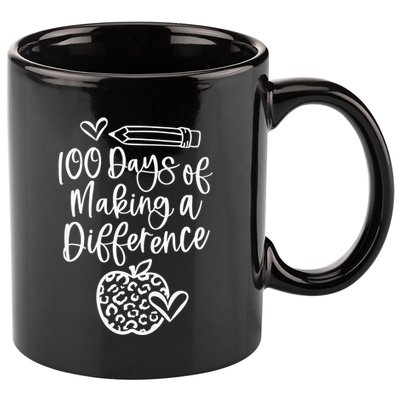 100 Days Of Making A Difference 100 Days Of School 11oz C Handle Ceramic Mug
